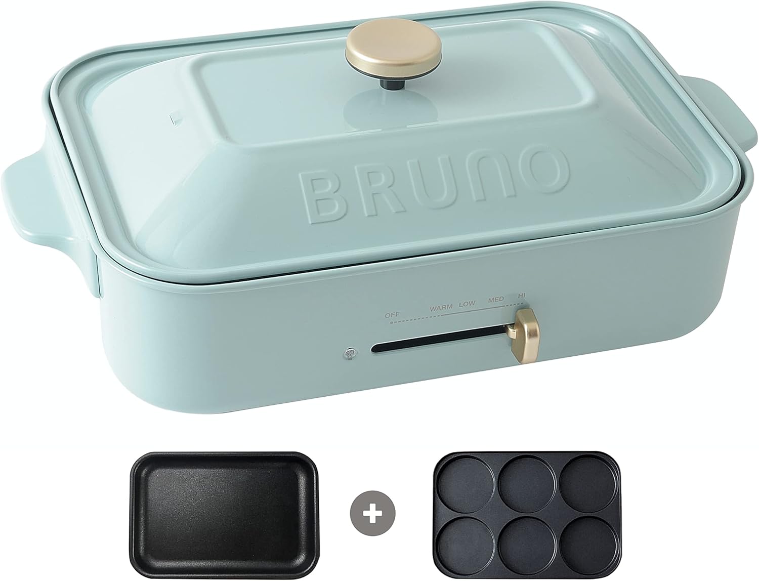 Blue Gray Electric Compact Hot Plate Grill Griddle T1558