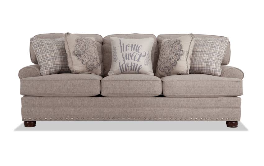 Beige Traditional Sofa with Memory Foam W36105