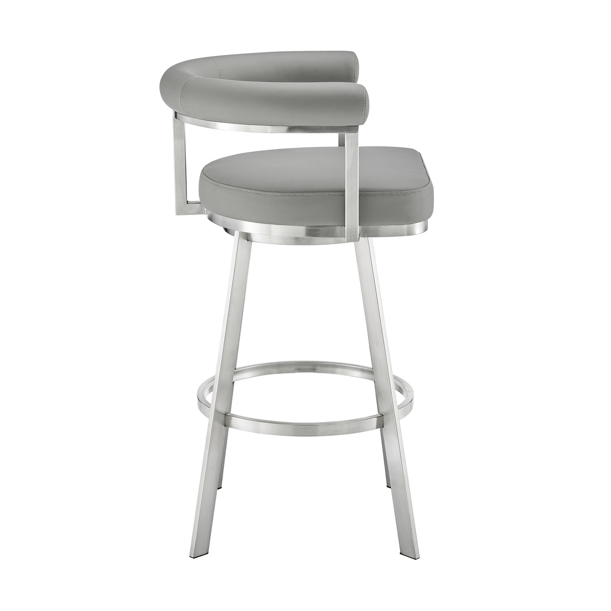 26" Swivel Counter Stool in Gray/Chrome E99894