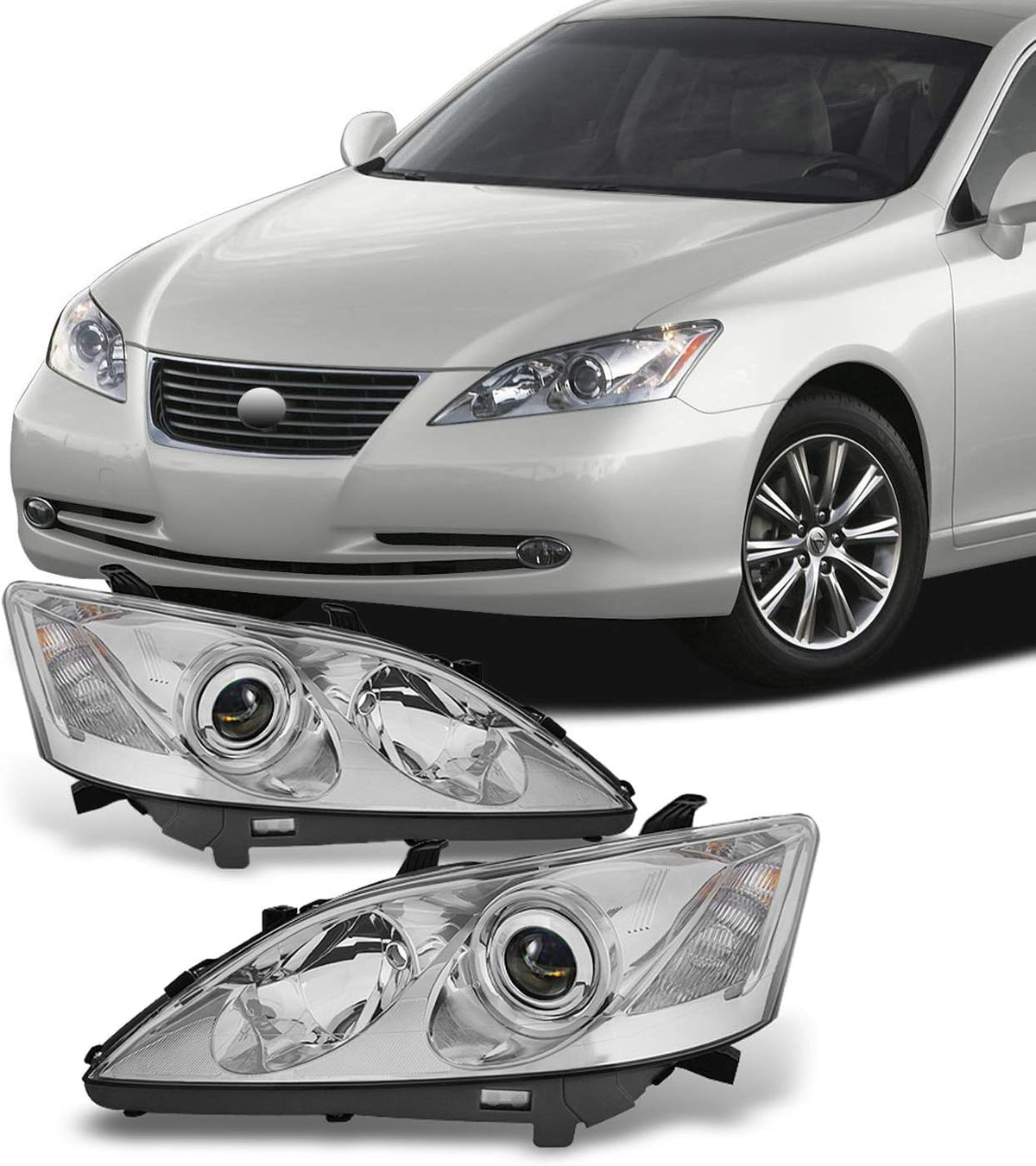 Driver Left + Passenger Right Halogen Headlights Pair J5242