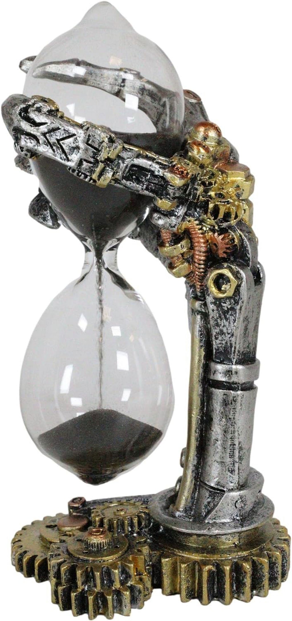 Steampunk Sand Timer with Black Sands Figurine Accent Decor L96319