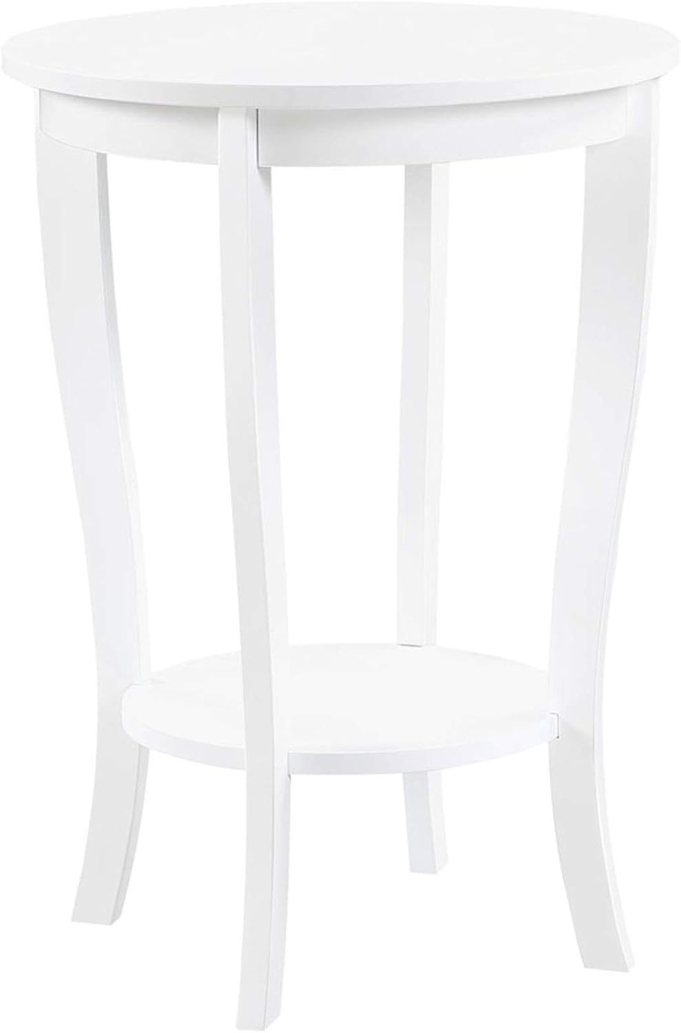 White Round End Table T778143