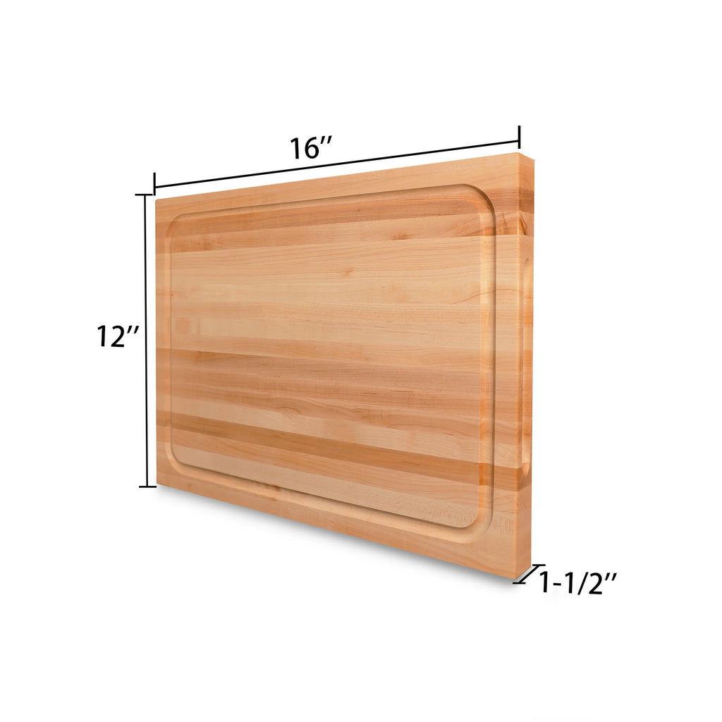 Hard Maple Butcher Block Cutting Board, 16x12 Inch J966899