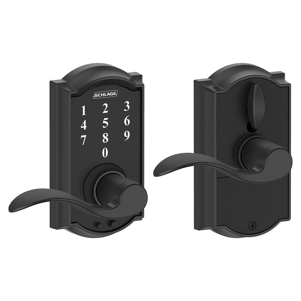 Matte Black Touch Lock with Accent Lever F561