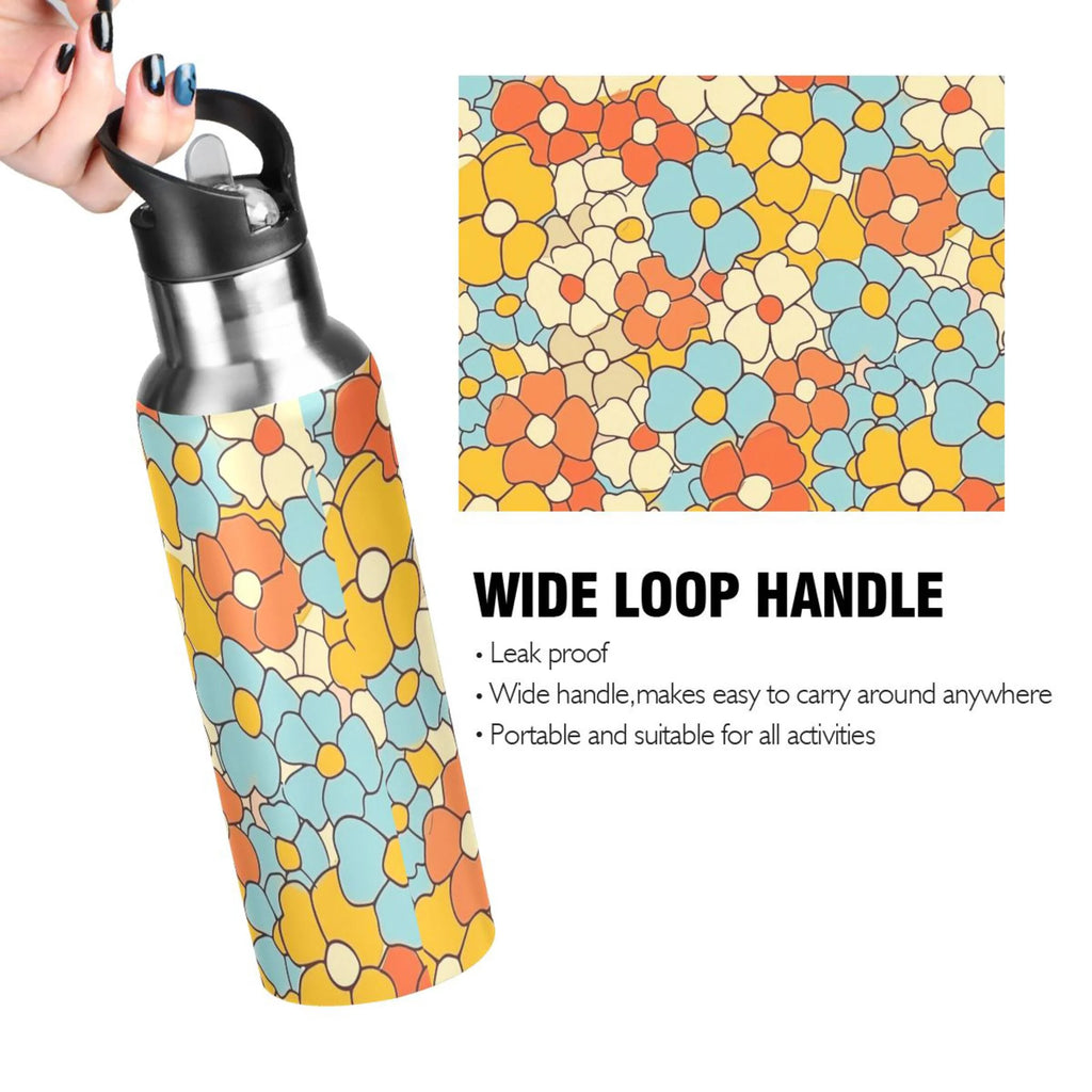 20 oz Insulated Stainless Steel Water Bottle with Straw Lid X82020