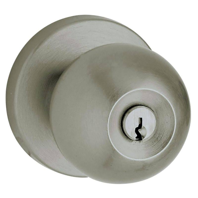 Distressed Antique Nickel Keyed Entry Door Knob with Rose H506