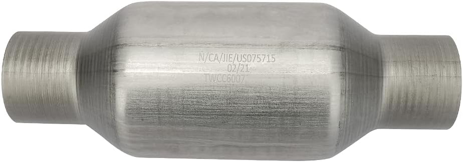 2.25" Inlet/Outlet Universal Catalytic Converter, High Flow Exhaust Pipe, Pack of 2 E461289