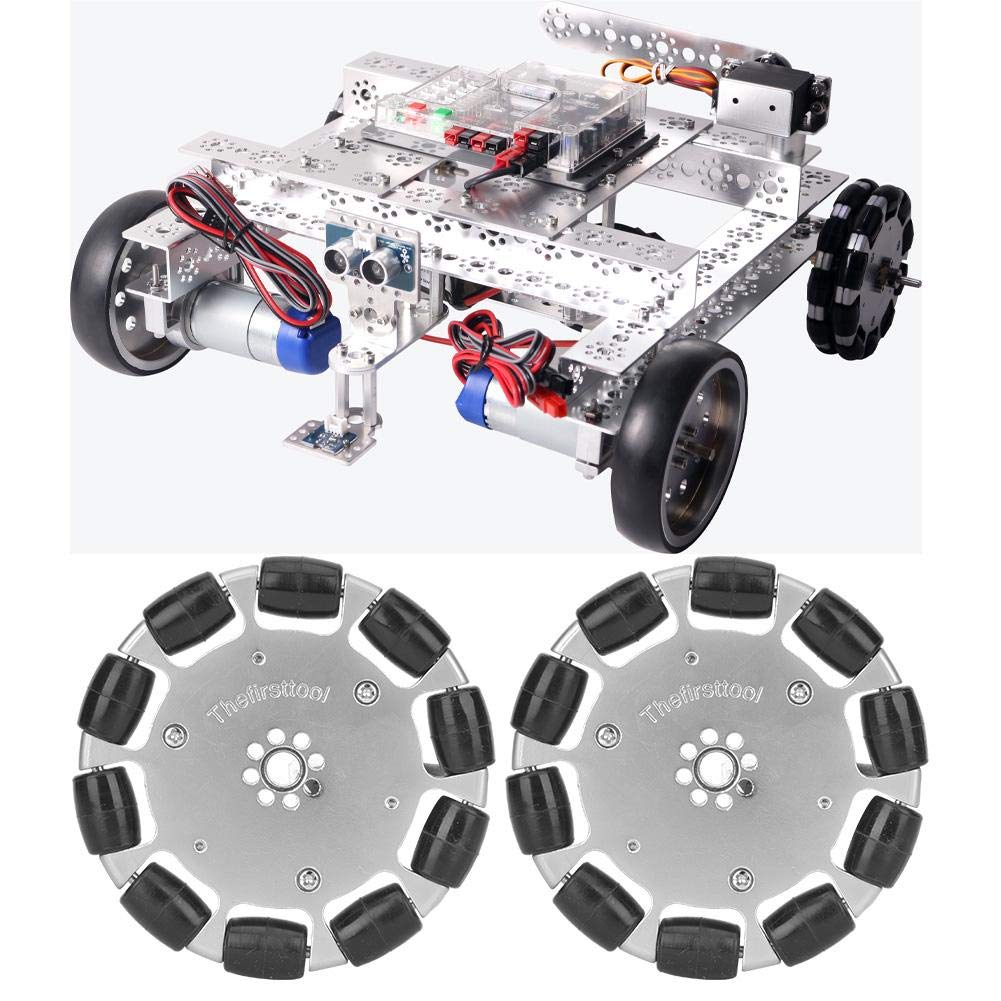 2Pcs 4 Inches Omnidirectional Wheel Set with Assembly Pad B821124