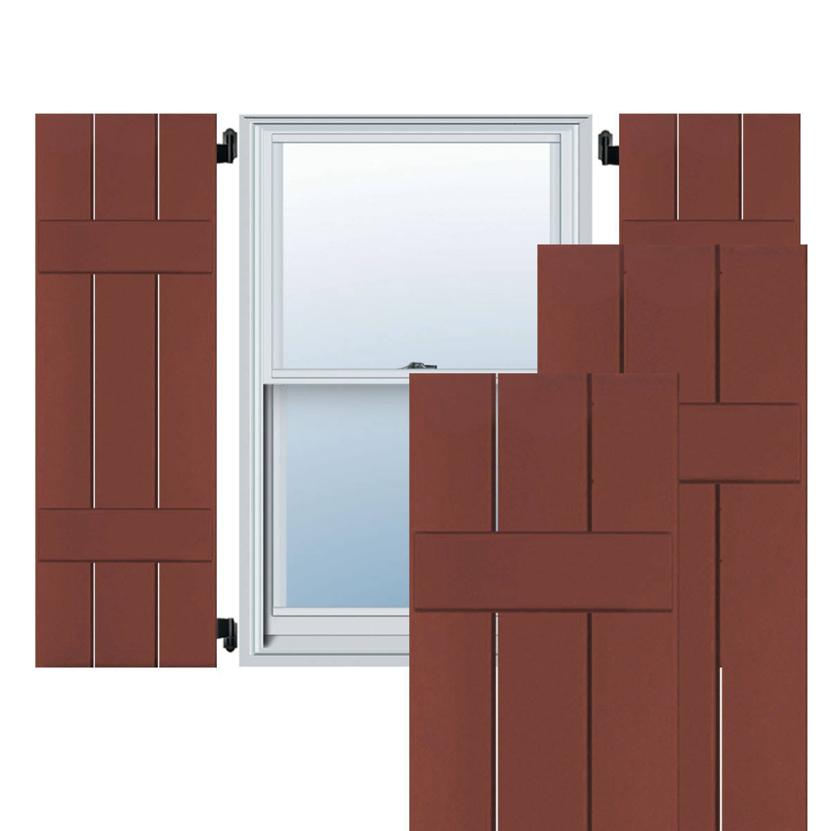 Real Wood Pine Board-n-Batten Shutters X8735