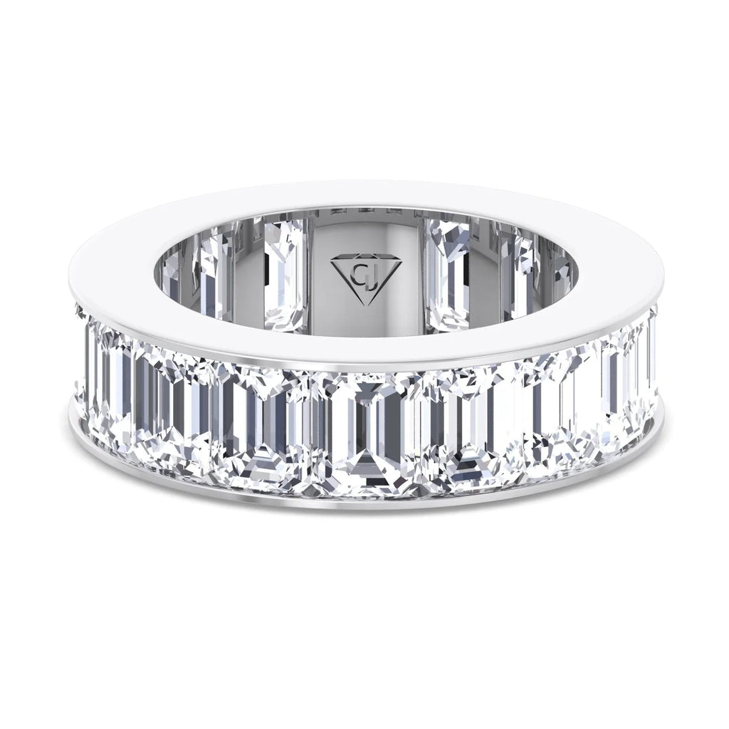 Channel Set Emerald Cut Diamond Eternity Band F20190