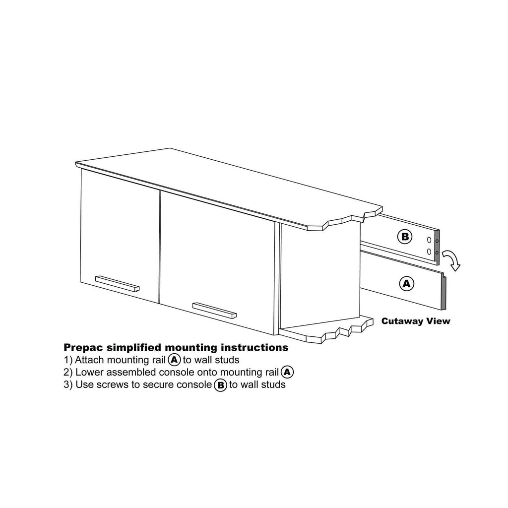 Black Wall Mounted Hutch P647