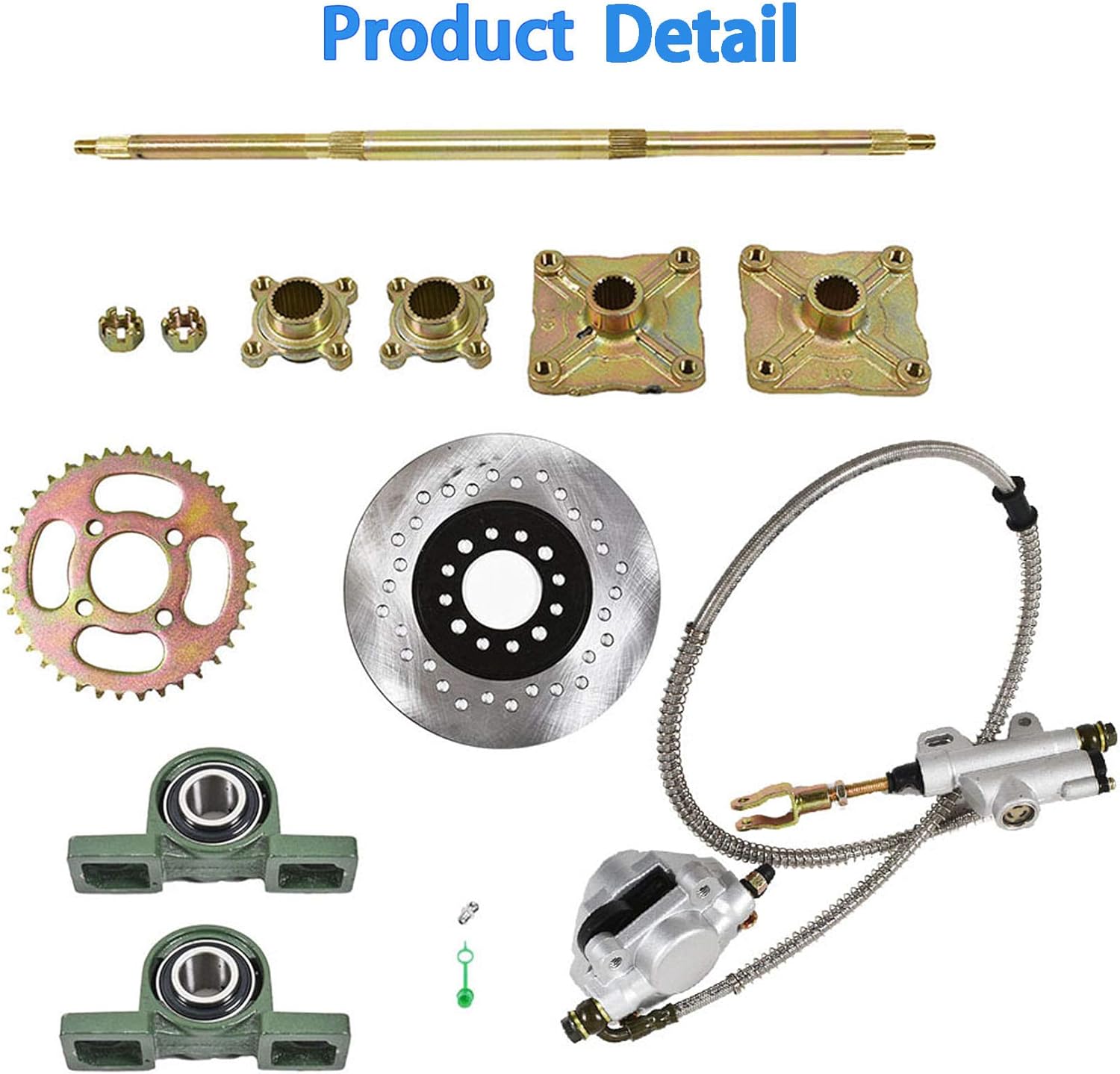 32 Rear Axle Kit with Brake Assembly and Sprocket Hub E852