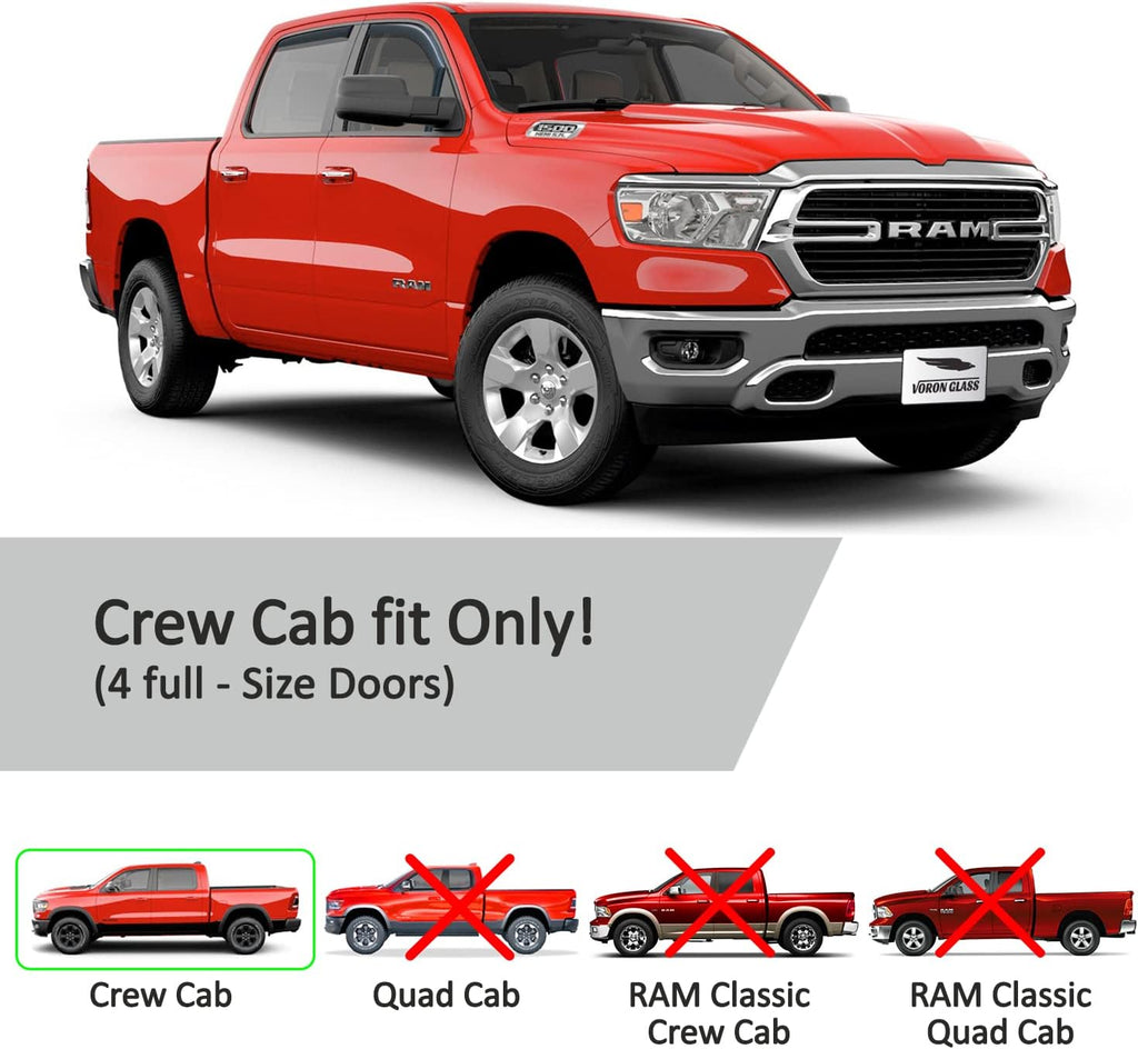 4 Pieces In-Channel Rain Guards for Trucks T5143