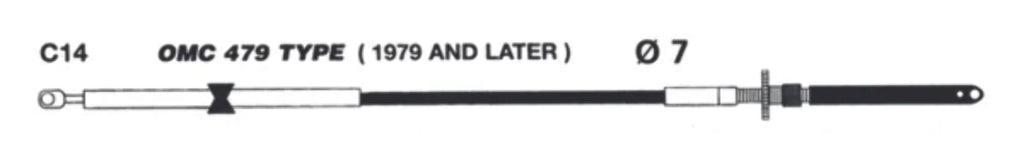 16 Foot Engine Control Cable K252