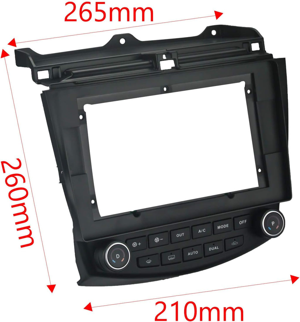 10.1 Inch Double DIN Dash Kit for Honda Accord 2003-2007 Car Stereo Frame Pack of 2 T515017