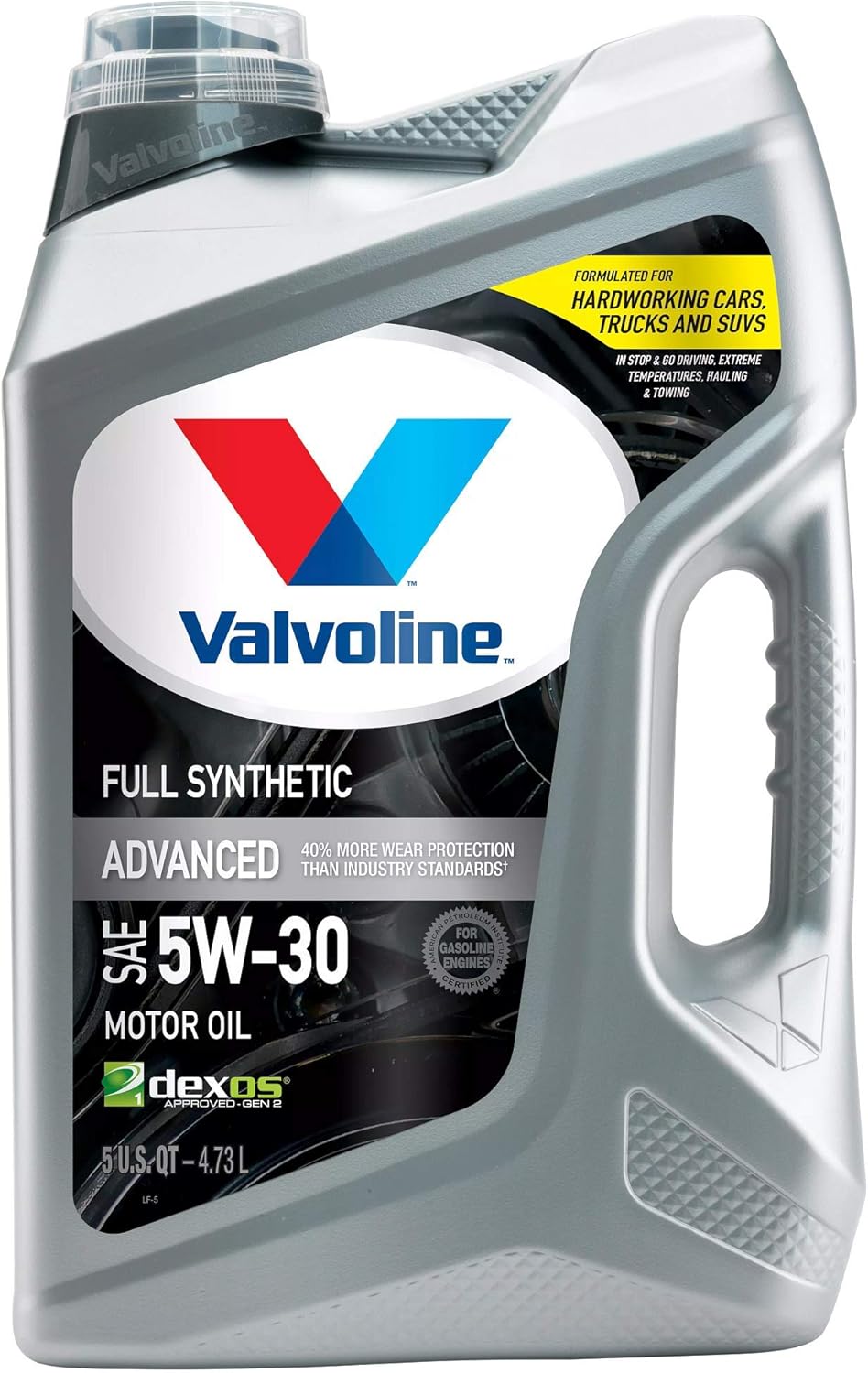 Advanced Full Synthetic SAE 5W-30 Motor Oil 5 QT, Case of 3, Pack of 2 O6581