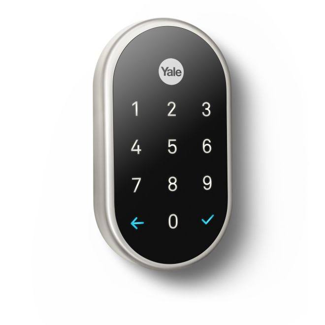Keyless Push Button Deadbolt in Satin Nickel U970