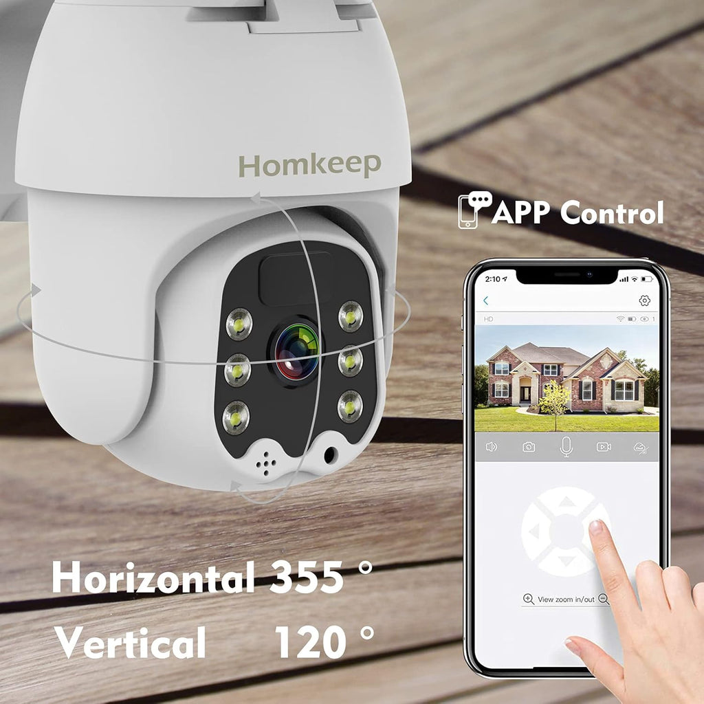 PTZ 360° View 1080P Wireless WiFi Rechargeable 19200mAh Battery IP Surveillance Camera S537
