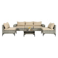 6 Piece Rattan Sectional Sofa Set R52234
