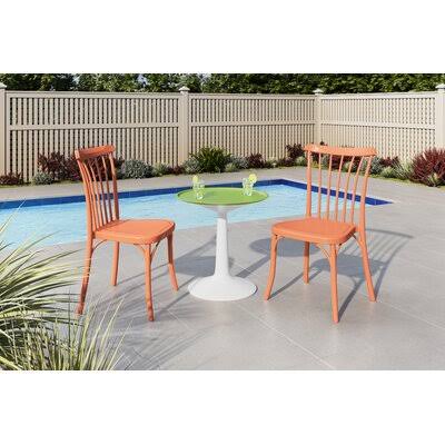 Round 2 - Person 22.4'' Long Bistro Set D918715