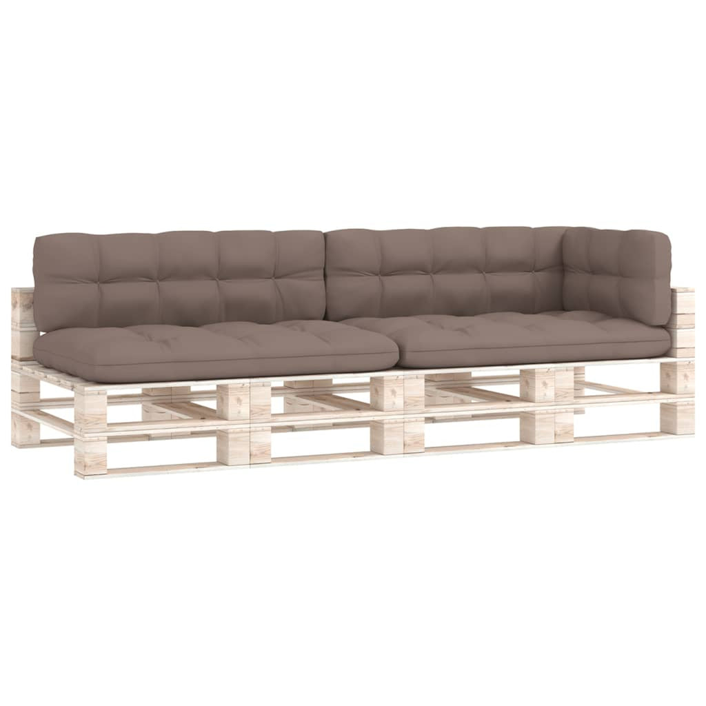 Set of 5 Taupe Fabric Pallet Sofa Cushions C564215