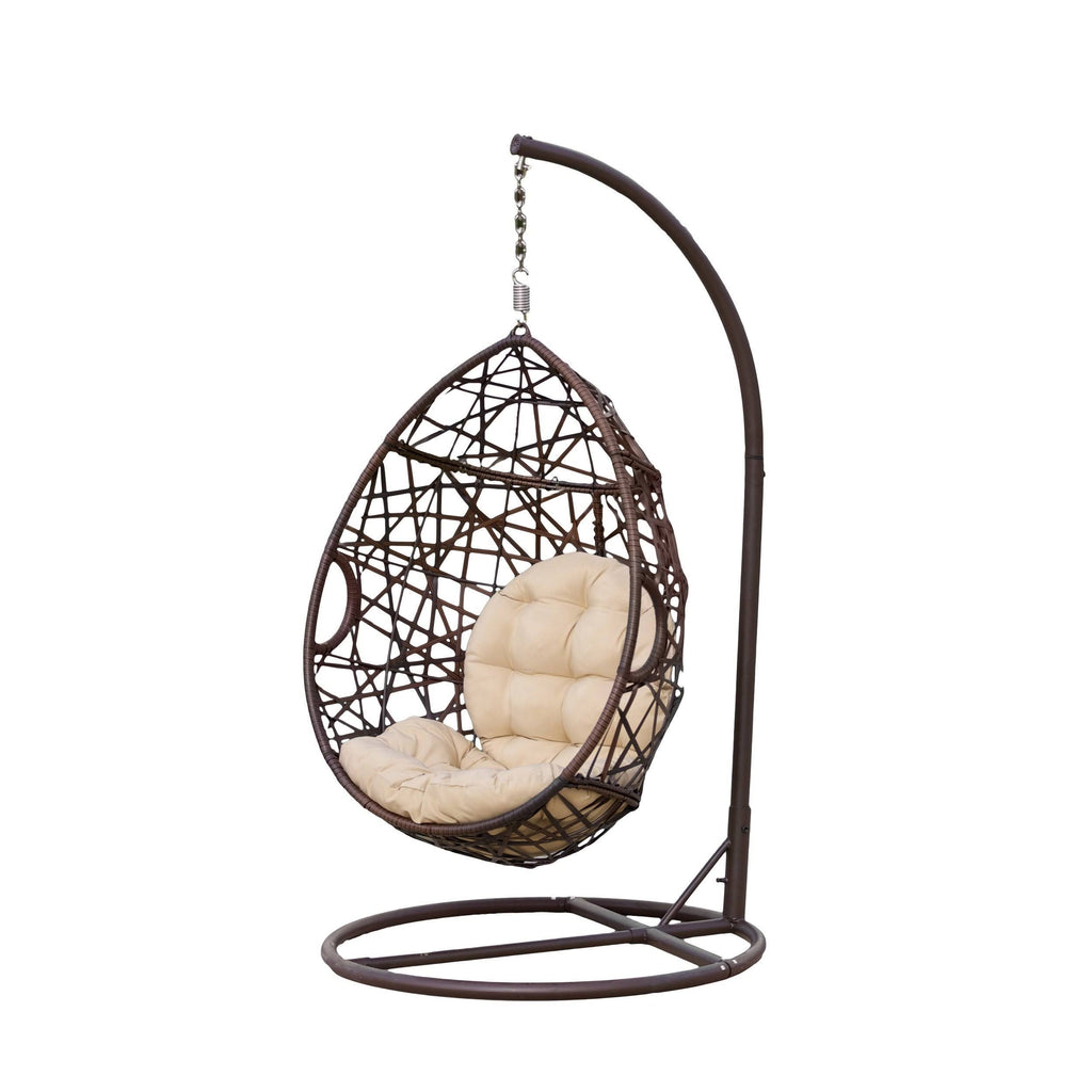 Brown Wicker Patio Tear Drop Chair U557104