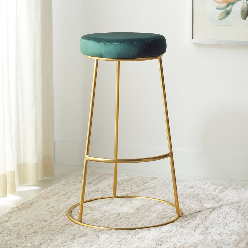 Lilac / Gold Round Bar Stool T393