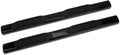 6-Inch Oval Straight End Side Step Bars Black D1911