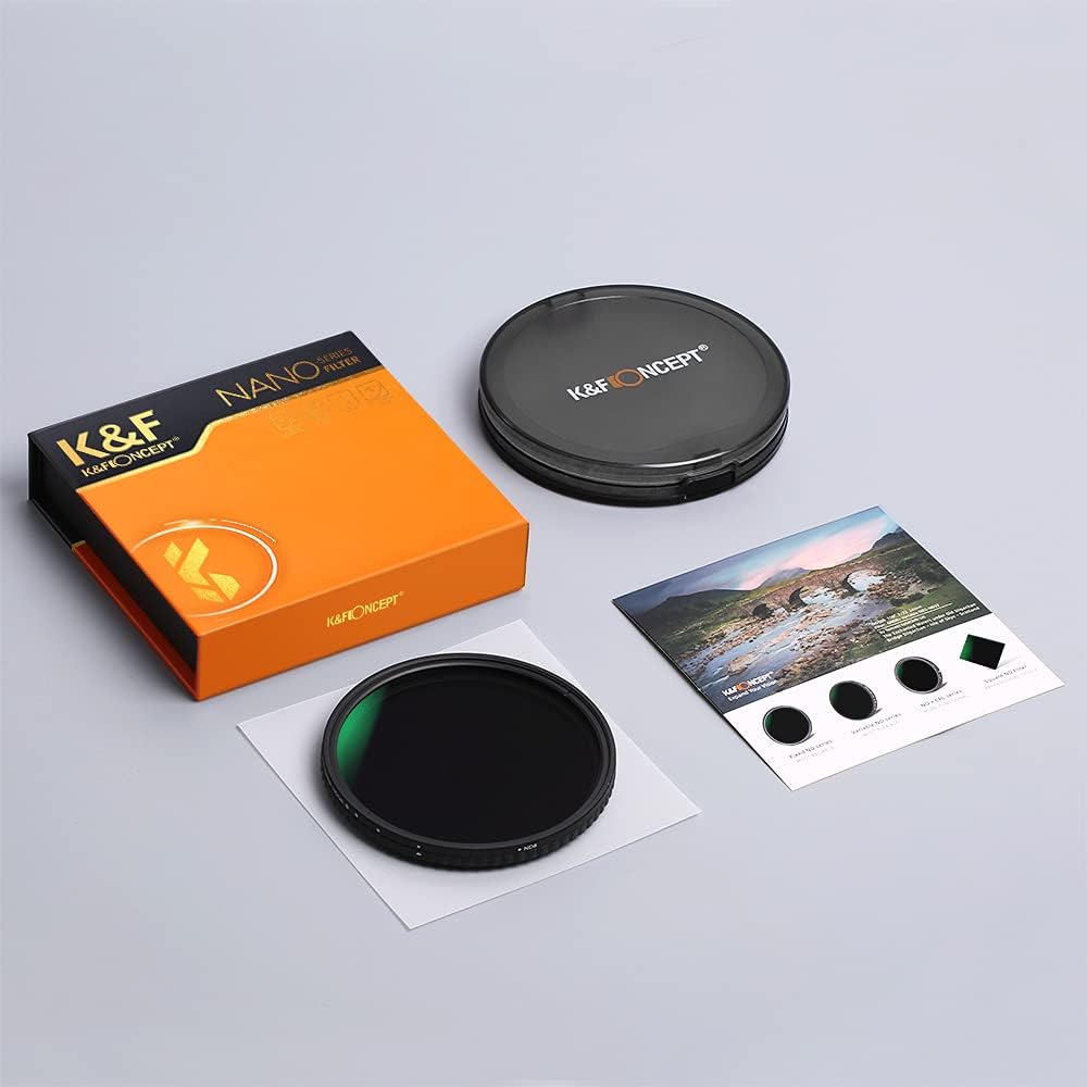 82mm Variable ND Filter ND8-ND128 (3-7 Stop) HD Hydrophobic VND Filter J11845