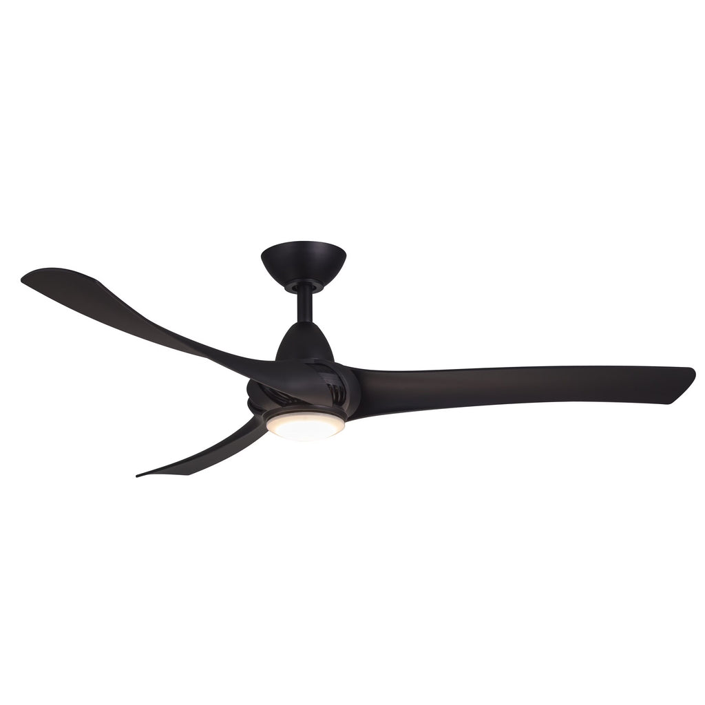 Matte Black LED Ceiling Fan with Remote Control P7150