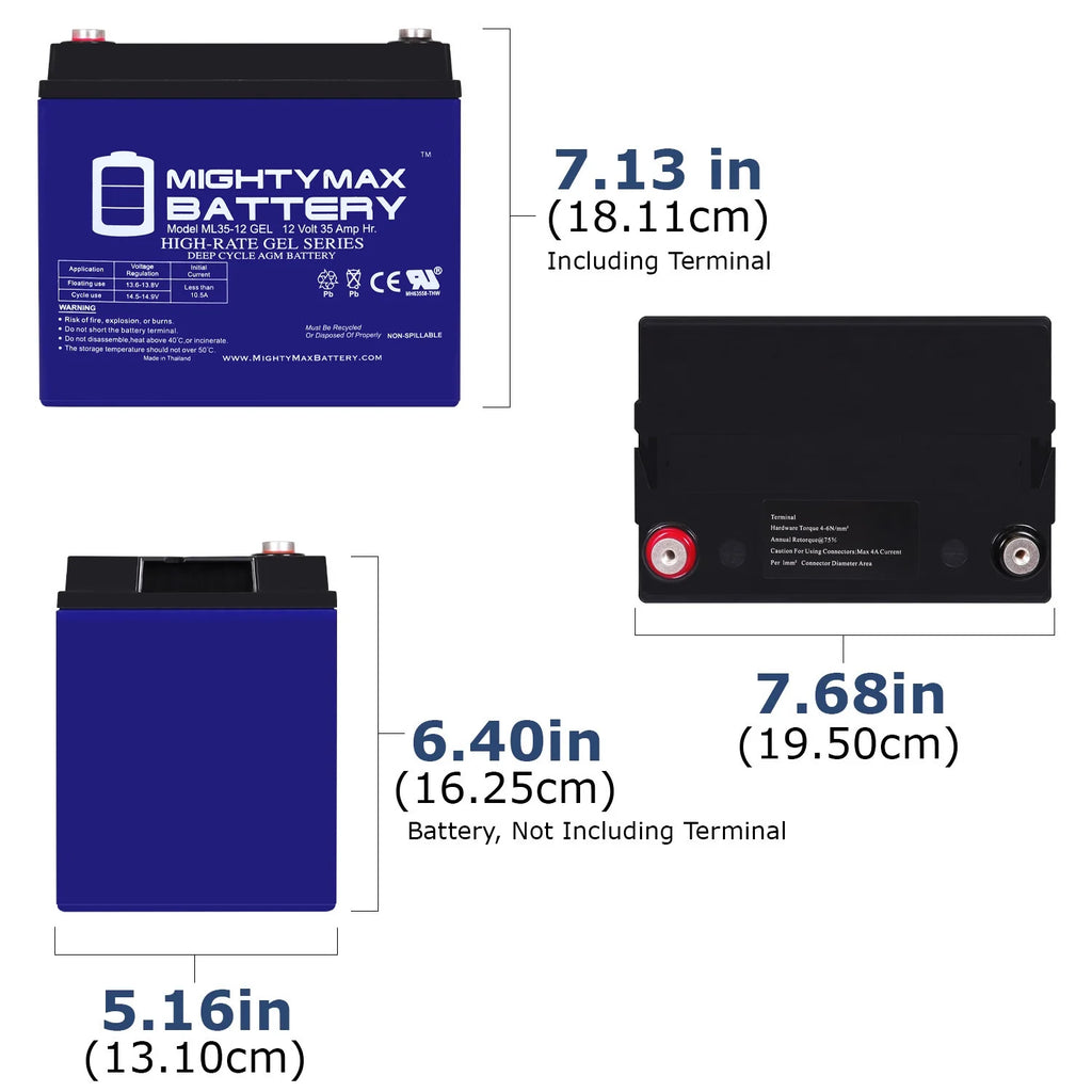 12V 35AH GEL Battery M213789