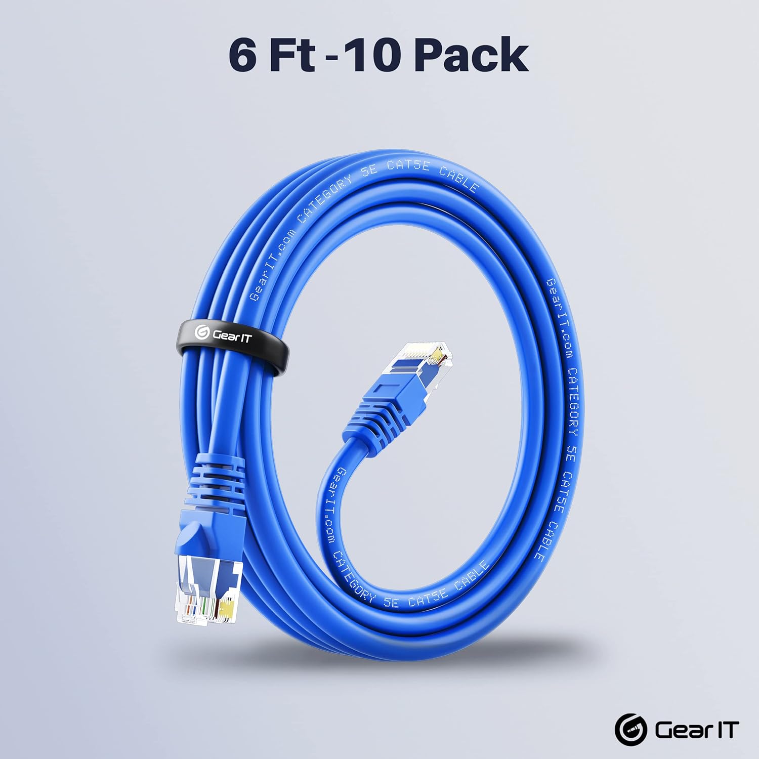 100-Pack Blue Cat5e Ethernet Patch Cable 1 Foot I529774