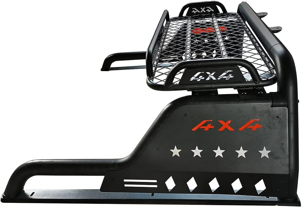 Black Roll Bar Adjustable with Cargo Basket O2809