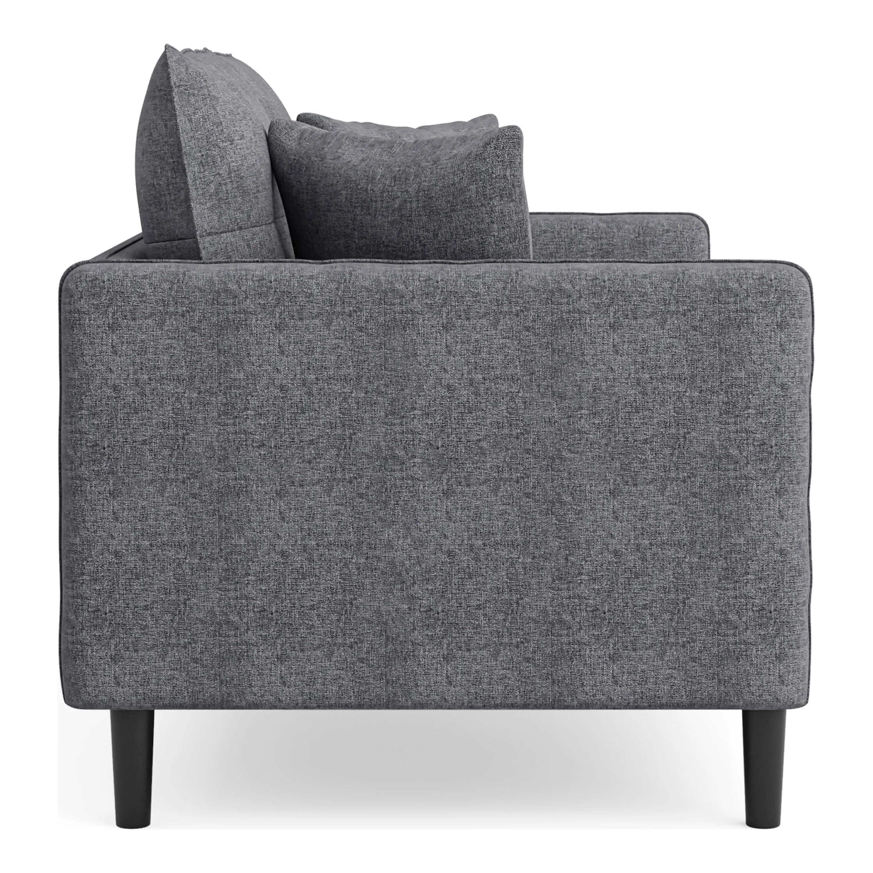 Dark Gray Chenille Tufted Loveseat A566