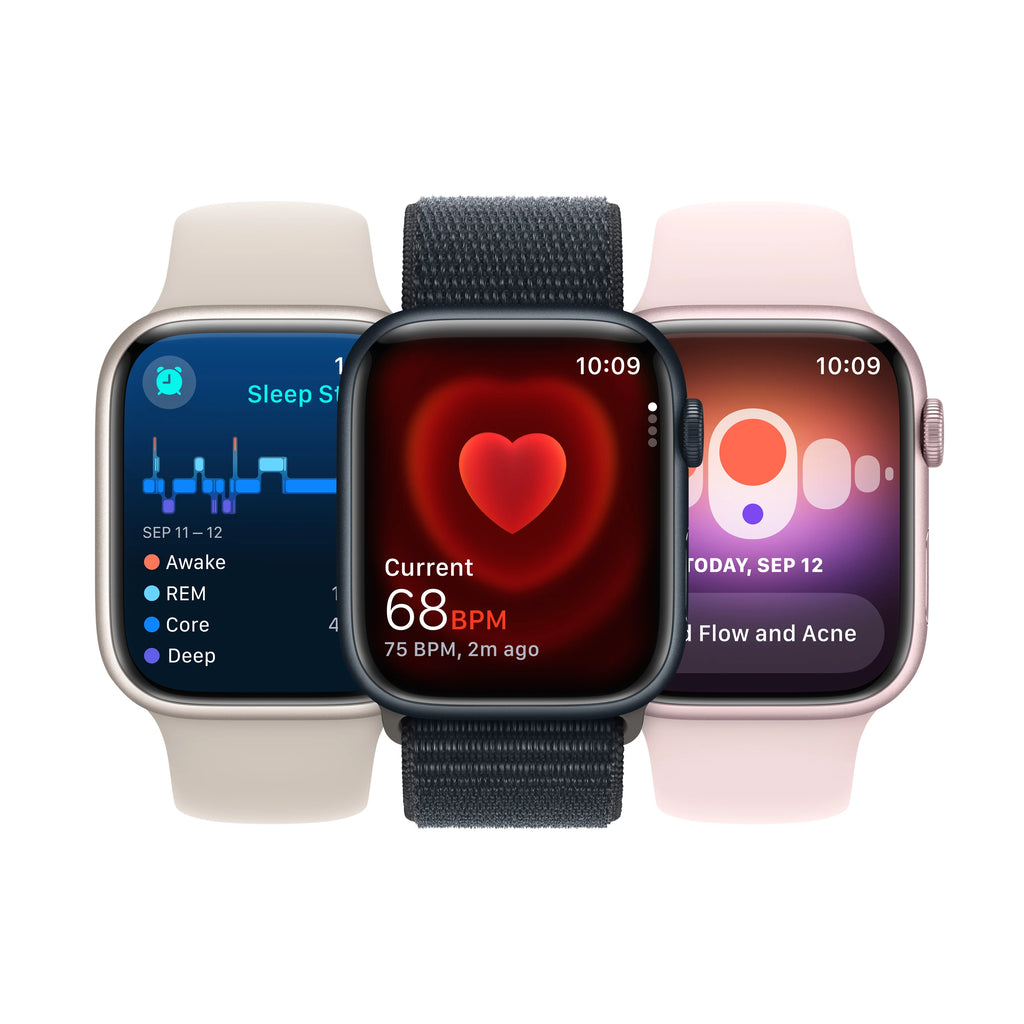 Apple Watch Series 9 GPS + Cellular 41mm Midnight Aluminum Case with Midnight Sport Band - M/L D46366