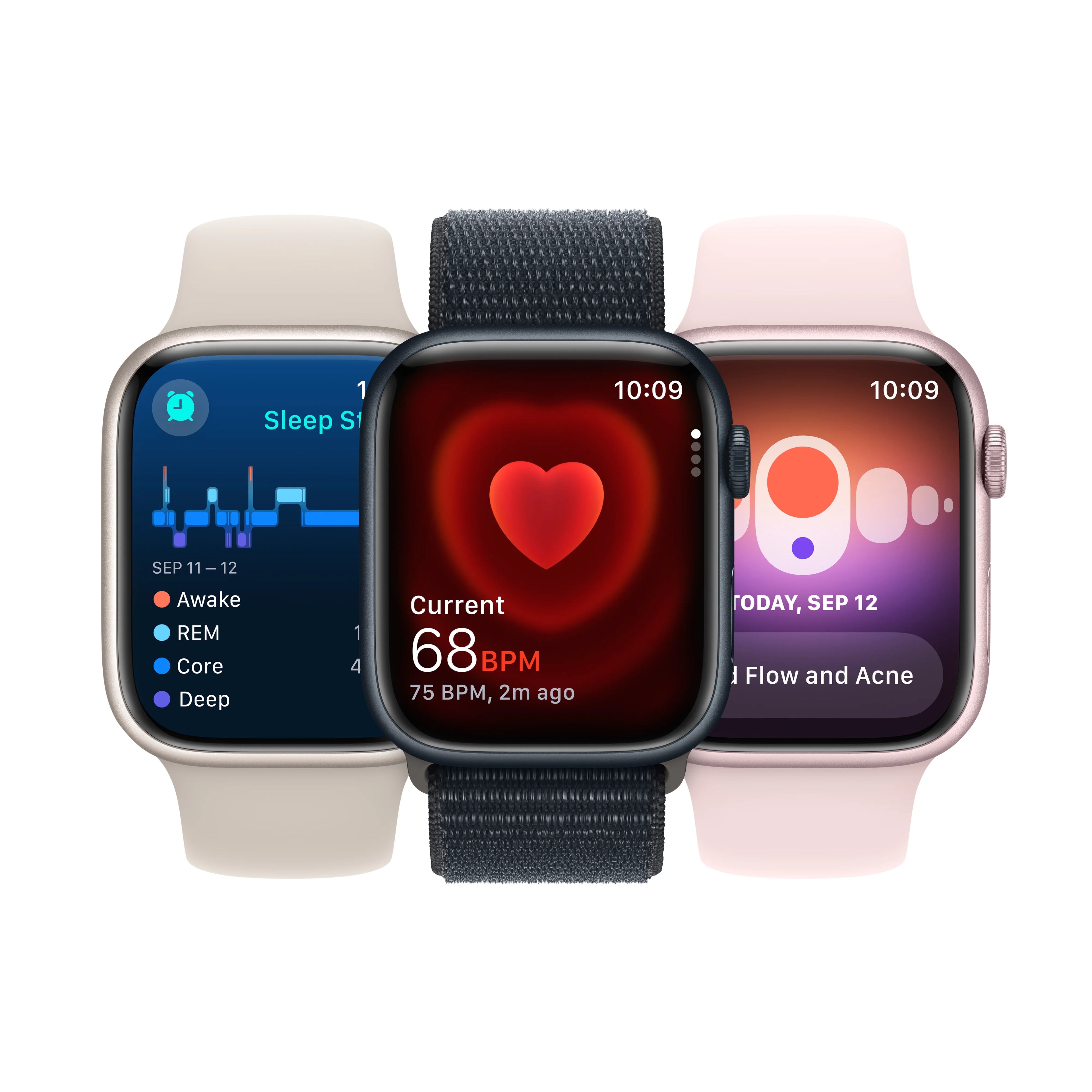 Apple Watch Series 9 GPS + Cellular 41mm Midnight Aluminum Case with Midnight Sport Band - M/L D46366