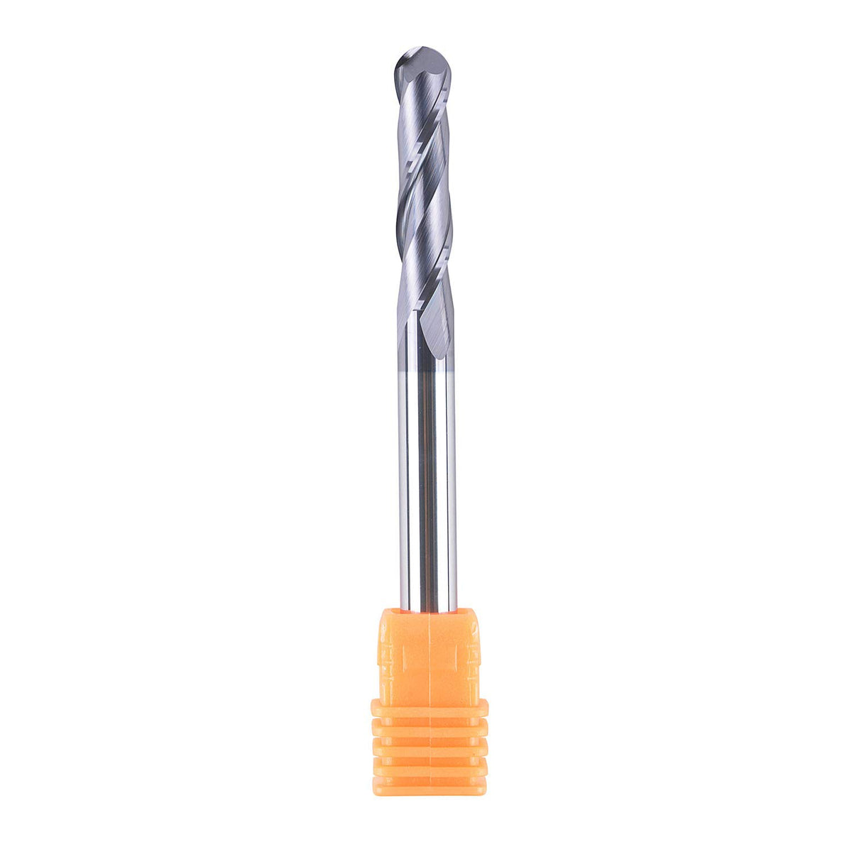 Ball Nose Carbide End Mill CNC Cutter Router Bits Double Flutes Spiral Milling Tool 1/4 inch Shank 3 inch Over Length Pack of 2 G652