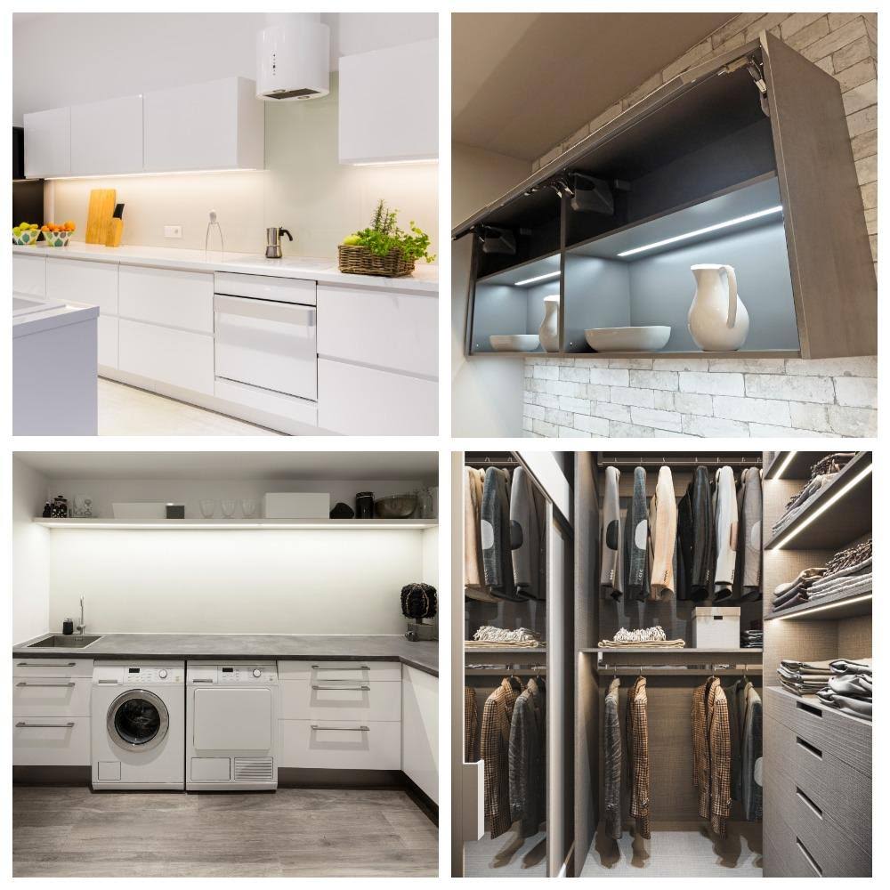 White Finish 3 12 inch Panels LED Dimmable Under Cabinet Lighting O128