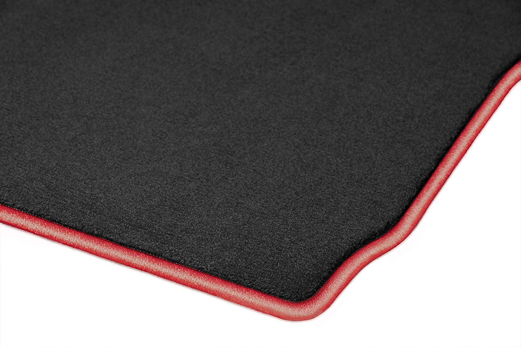 Black with Red Edging Carpet Car Mats N33017
