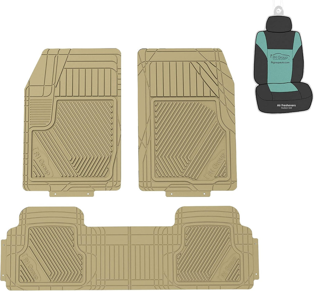 Oversized Full Coverage Car Seat Covers and Floor Mats Full Set (Black) T686