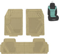 Oversized Full Coverage Car Seat Covers and Floor Mats Full Set (Black) T686