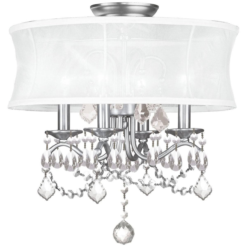 White 4 Light Convertible Chain Hang Ceiling Mount U547