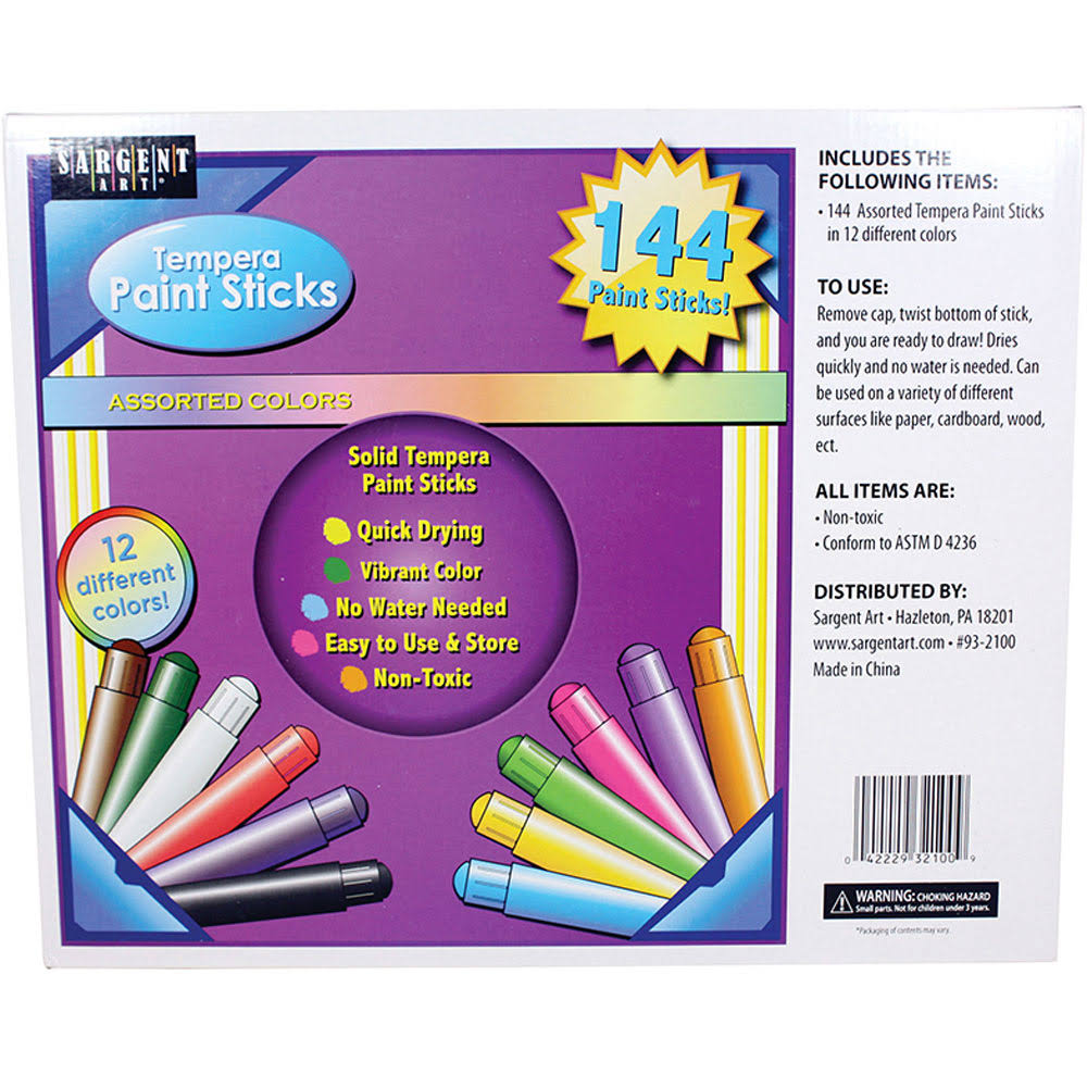 144ct Tempera Stick Assortment O5027