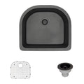 Composite Granite Kitchen Sink, Carbon W60215