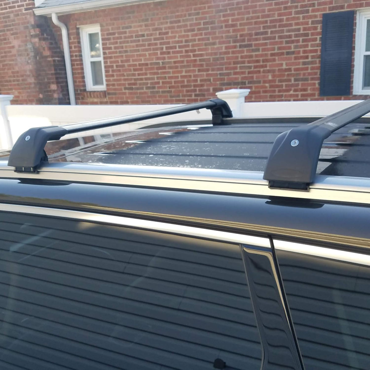 Roof Rack Cross Bars Black Matte with Anti-Theft Locks R31932