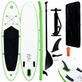 Green and White Inflatable Paddle Board Set N386937