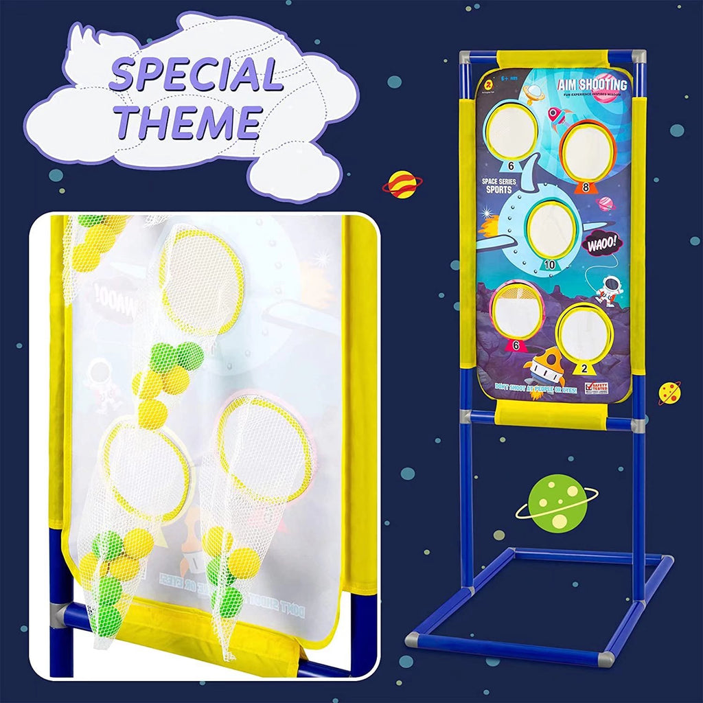 3 Pack Foam Blasters Guns with Space-Themed Shooting Target, 48 Foam Balls B9190