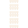 40 pcs Unfinished Wood Handheld Mirror Craft Mirror U866