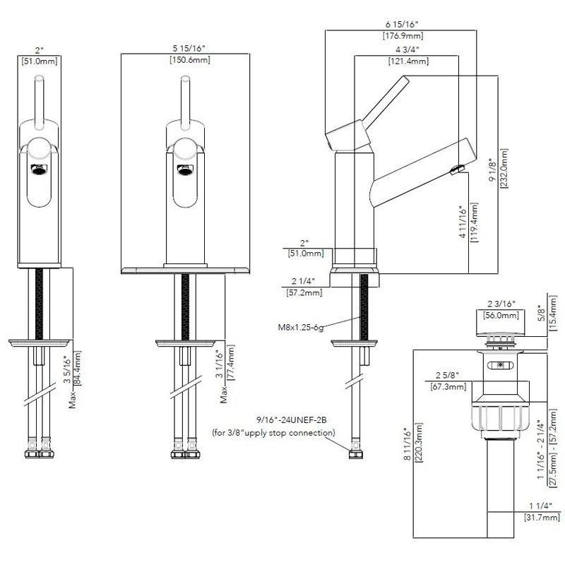 Brushed Gold Single Hole Bathroom Faucet J767