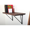 Dark Brown Wood Bracket Shelf J303